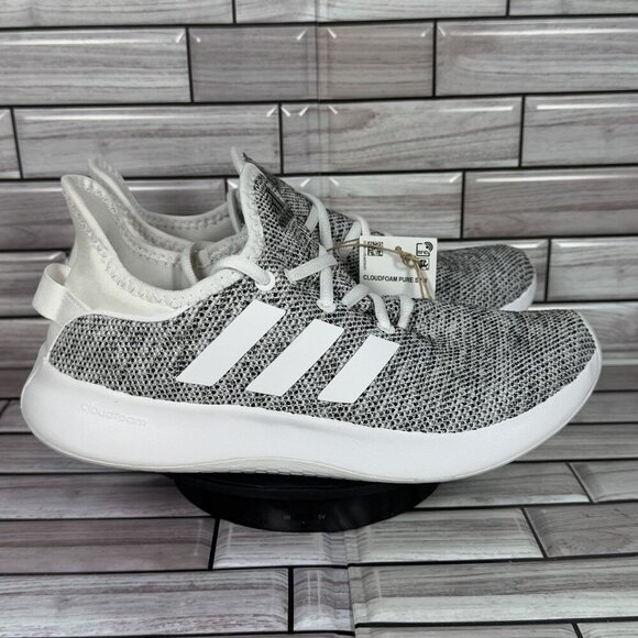 Adidas Women's Grey Cloudfoam Pure SPW Running Sneakers Shoe Size 6.5-NEW - Picture 1 of 8